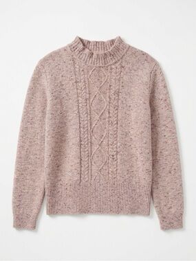 Lauren Conrad Soft Cable Knit Sweater | XL | Cozy Speckled Mock Neck